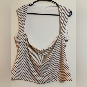 Abercrombie & Fitch Black and White Striped Blouse